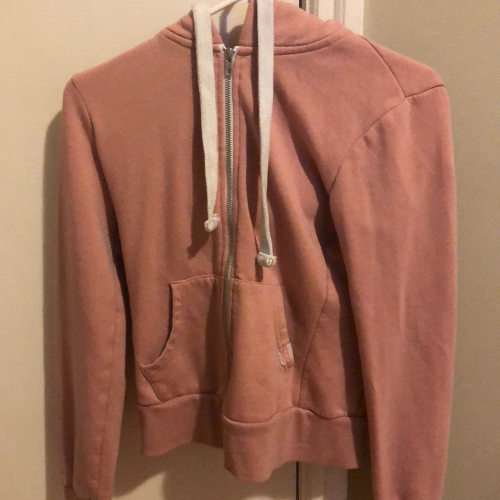 Pink zip up hoodie